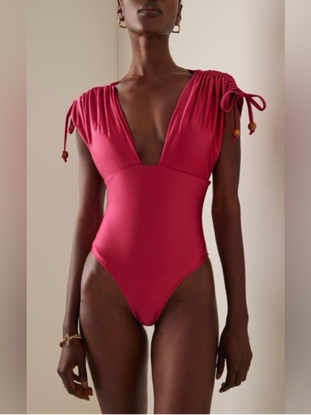 Andrea Iyamah Roba Cutout Onepiece Swimsuit
